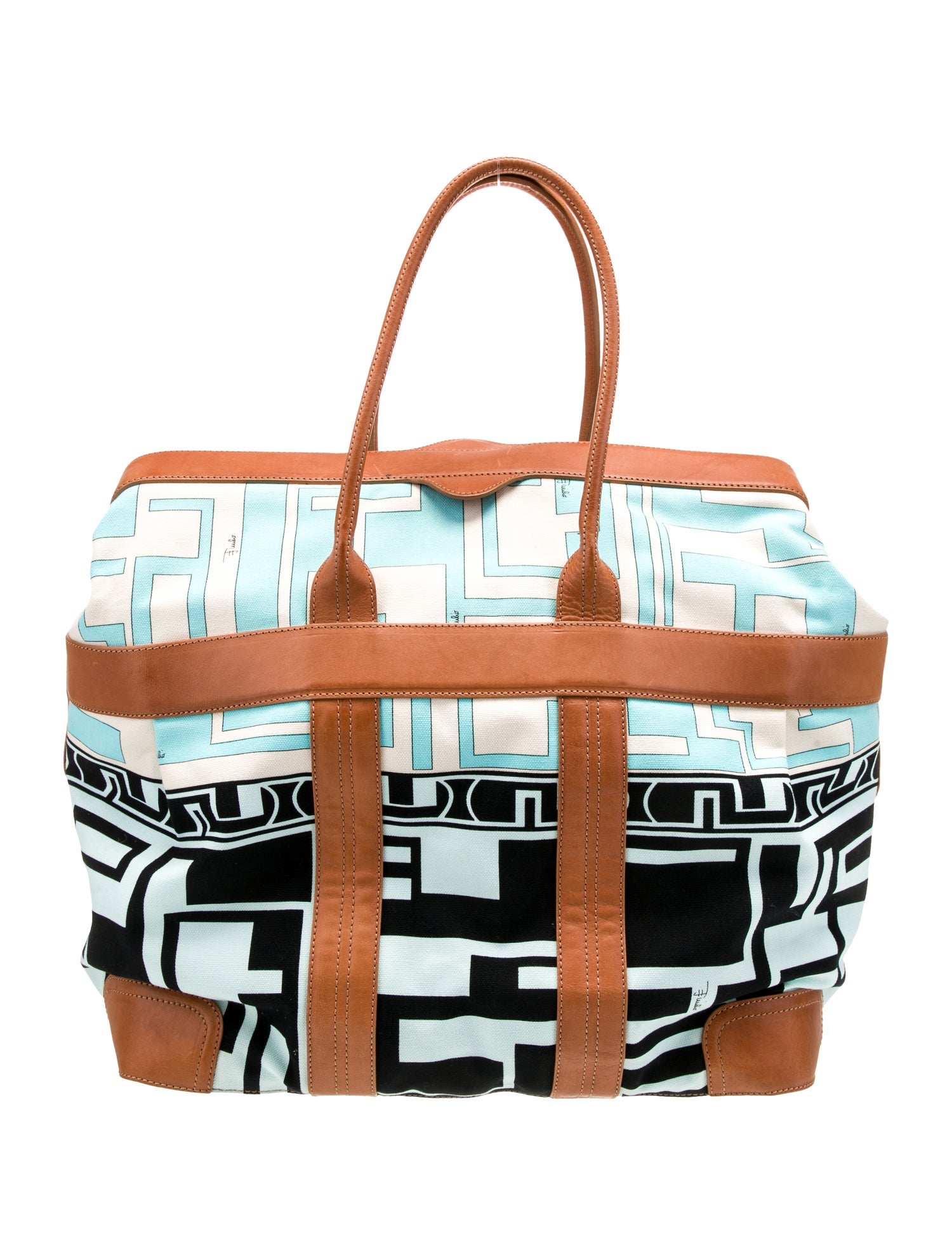 Emilio Pucci Canvas Weekender Bag